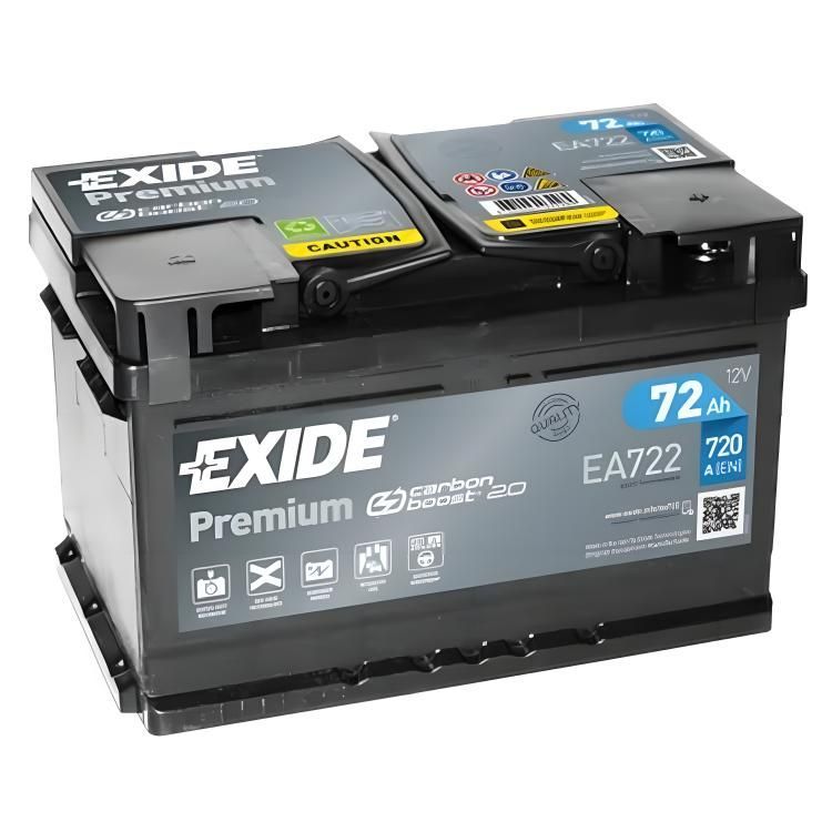 Exide Premium EA722 72А/ч-12V ст EN720 европейские обратная 278x175x175